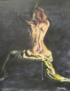 P5 PAINTING Oil on Canvas board - Nude         